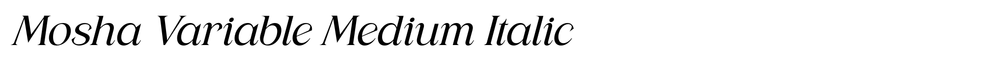 Mosha Variable Medium Italic image